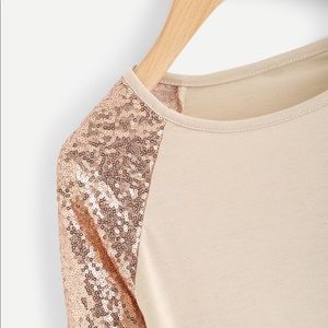 Shein Sequined Should Tunic Top